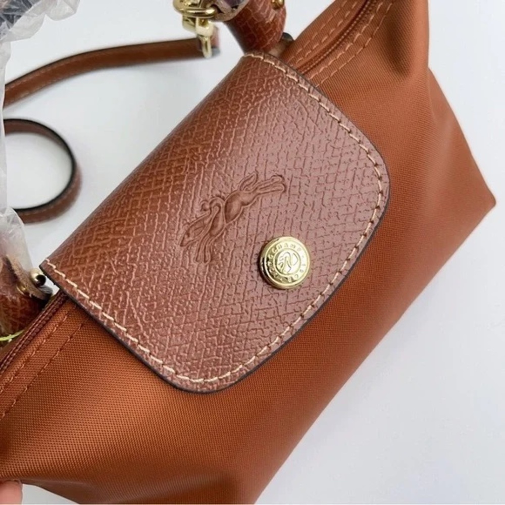 Longchamp Elegant Brown and Cream Crossbody Bag - Picture 6 of 6